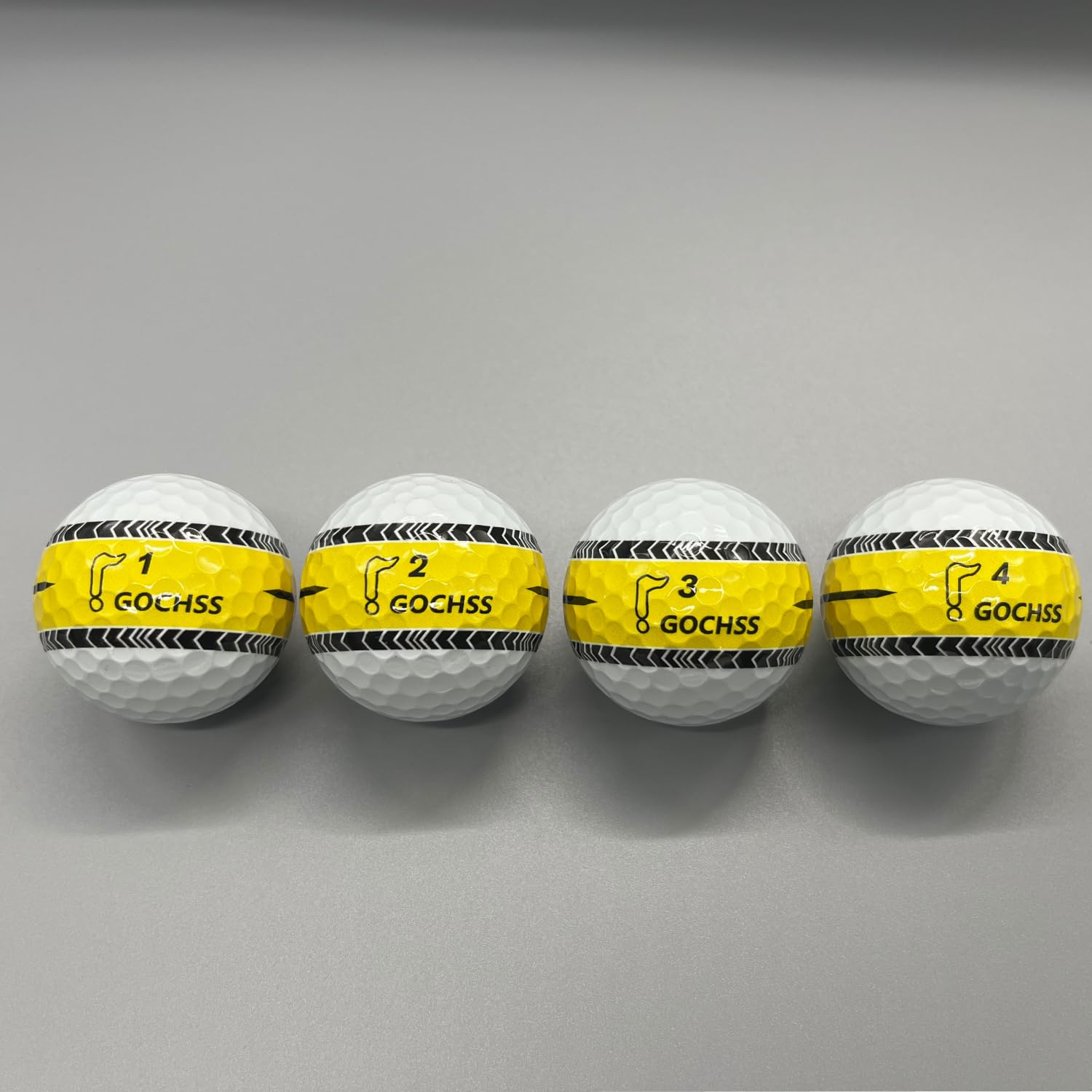 Surlyn Lot de 20 balles de golf à 2 couches avec ligne d'arrivée 332 dimples Faible spin Largeur de plus de 27 m Balles de golf durables pour amateurs, juniors et femmes