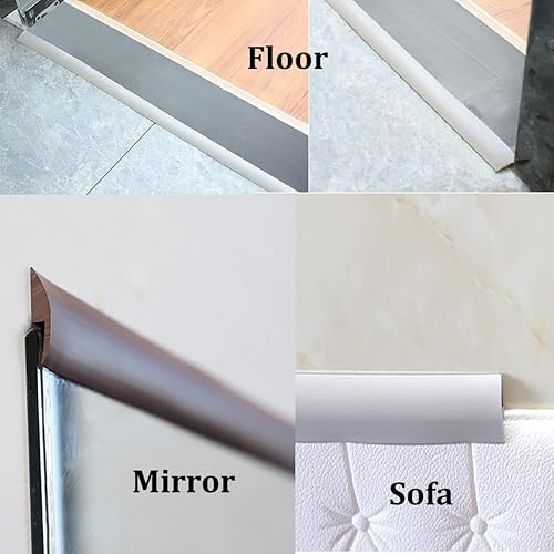 Miniatura 6 de Tira de transición de suelo autoadhesiva, tira de transición de alfombra laminada, tiras divisoras de umbral de piso, borde de piso, adecuadas para