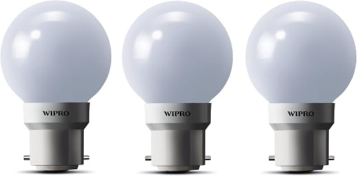 wipro Safelite N10002 B22 0.5-Watt Led Night Lamp (Warm White/Golden Yellow, Pack Of 3, Glass)