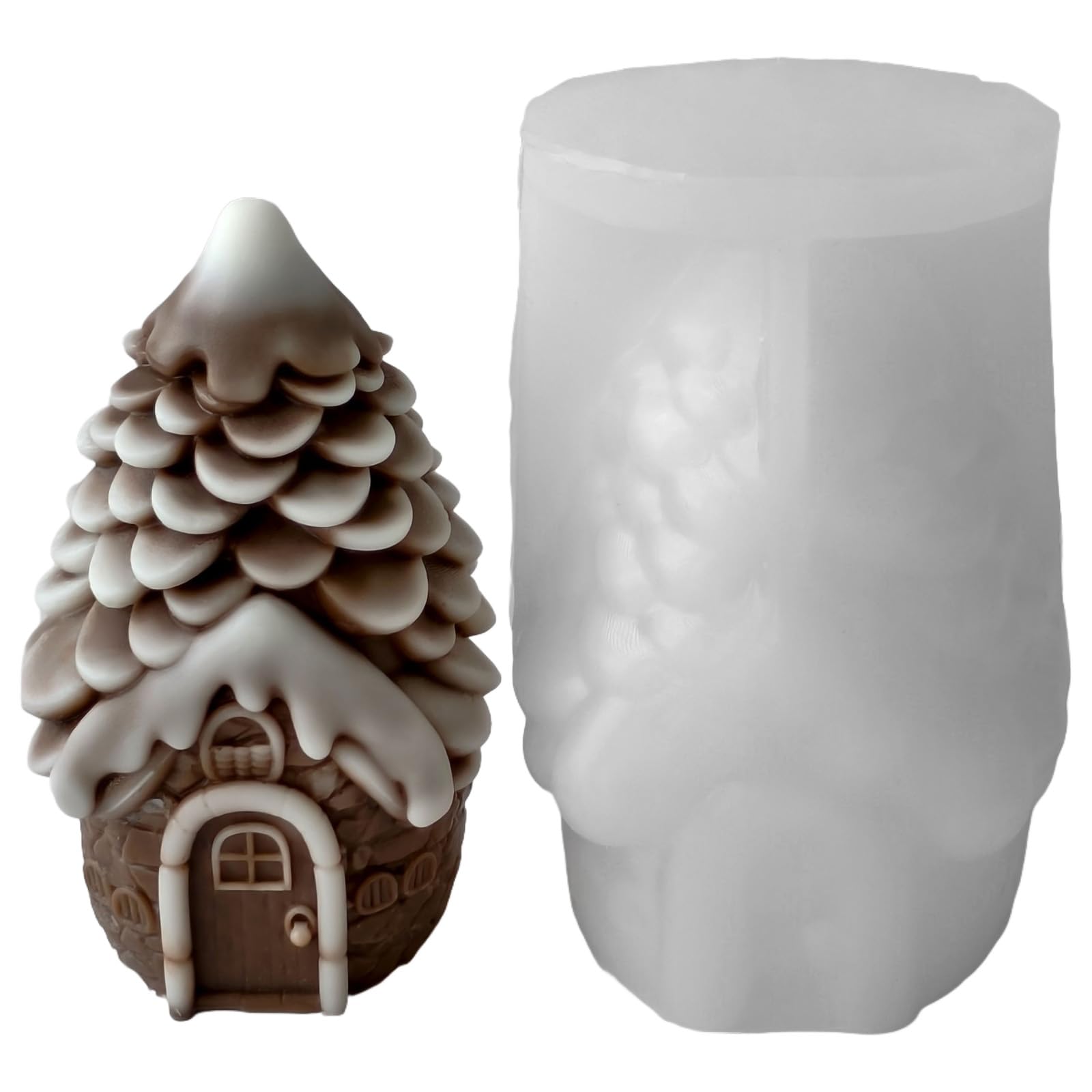 HZBB Christmas Theme Silicone Mold Pinecone Shape for Soap Making and Epoxy Resin Making Molds