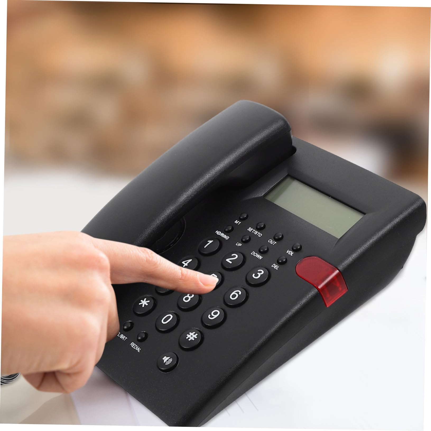4 Set Telefono con per Anziani Grandi Display Chiamata Vivavoce per Hotel Telefono Affidabile e Facile da Usare