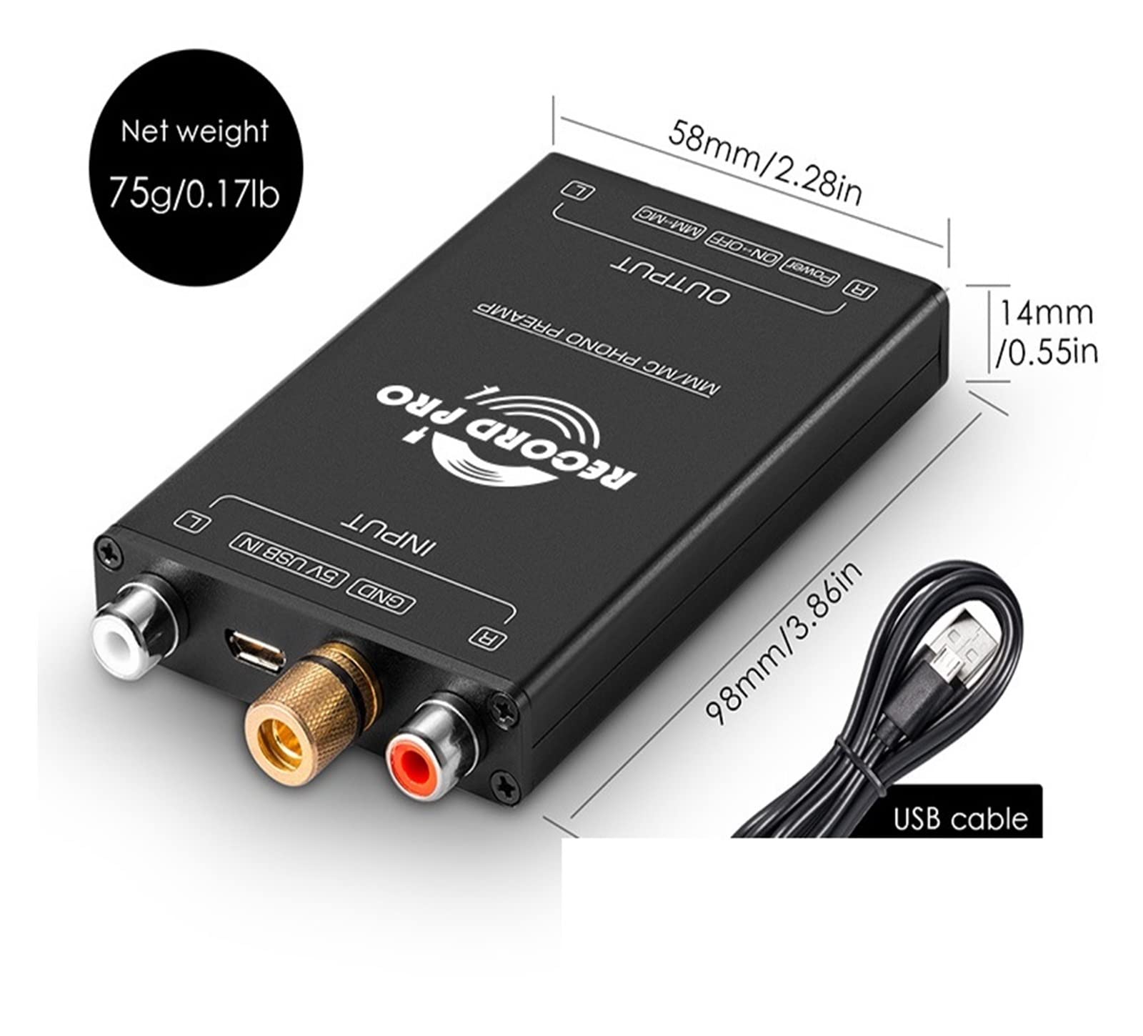 Mini preamplificatore Phono in Vinile MM/MC Phono Amplificatore Lettore Dvd/CD Tuner Monther Days Gift