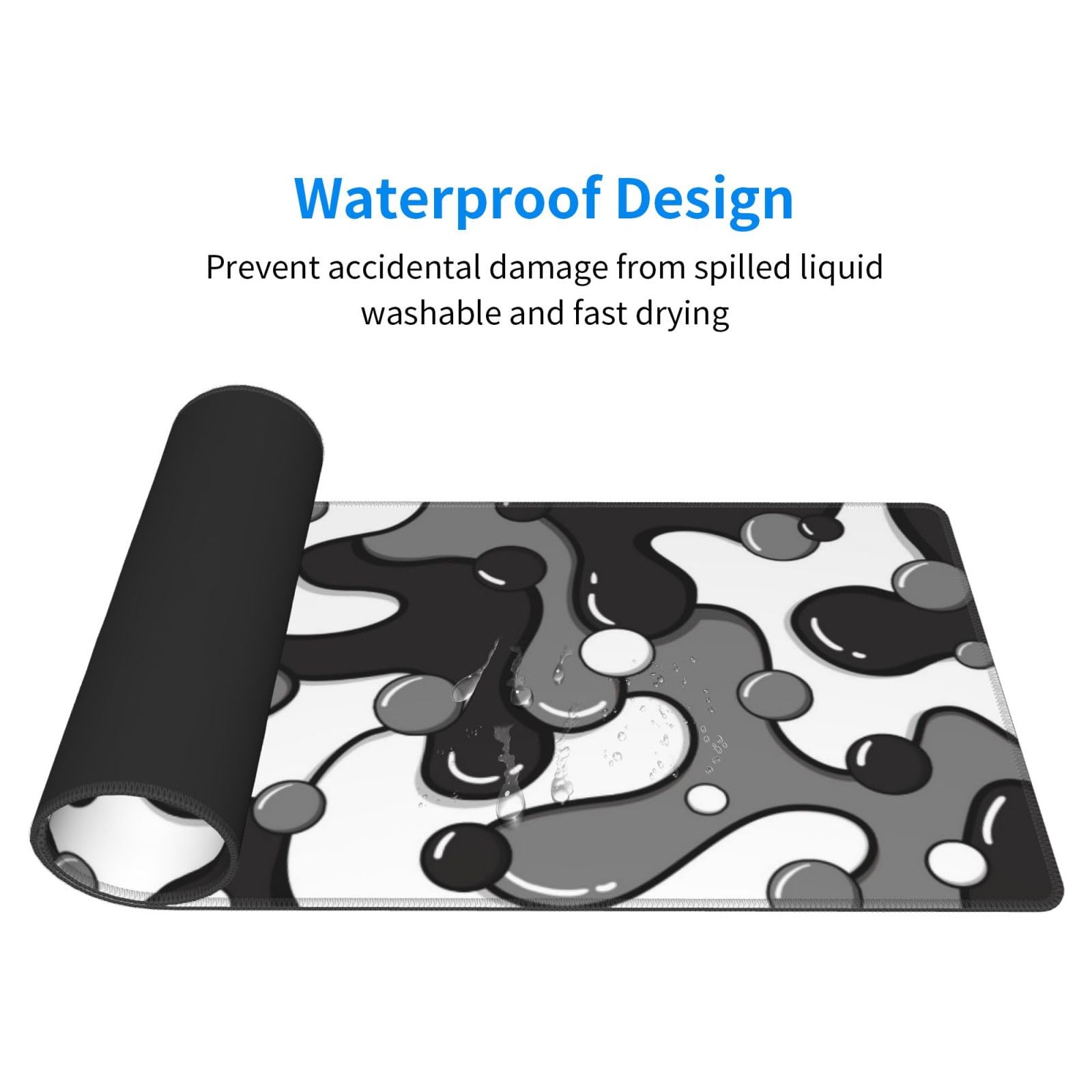 Amazon.com: Black Grey White Gaming Mouse Pad Desk Pad XL 31.5
