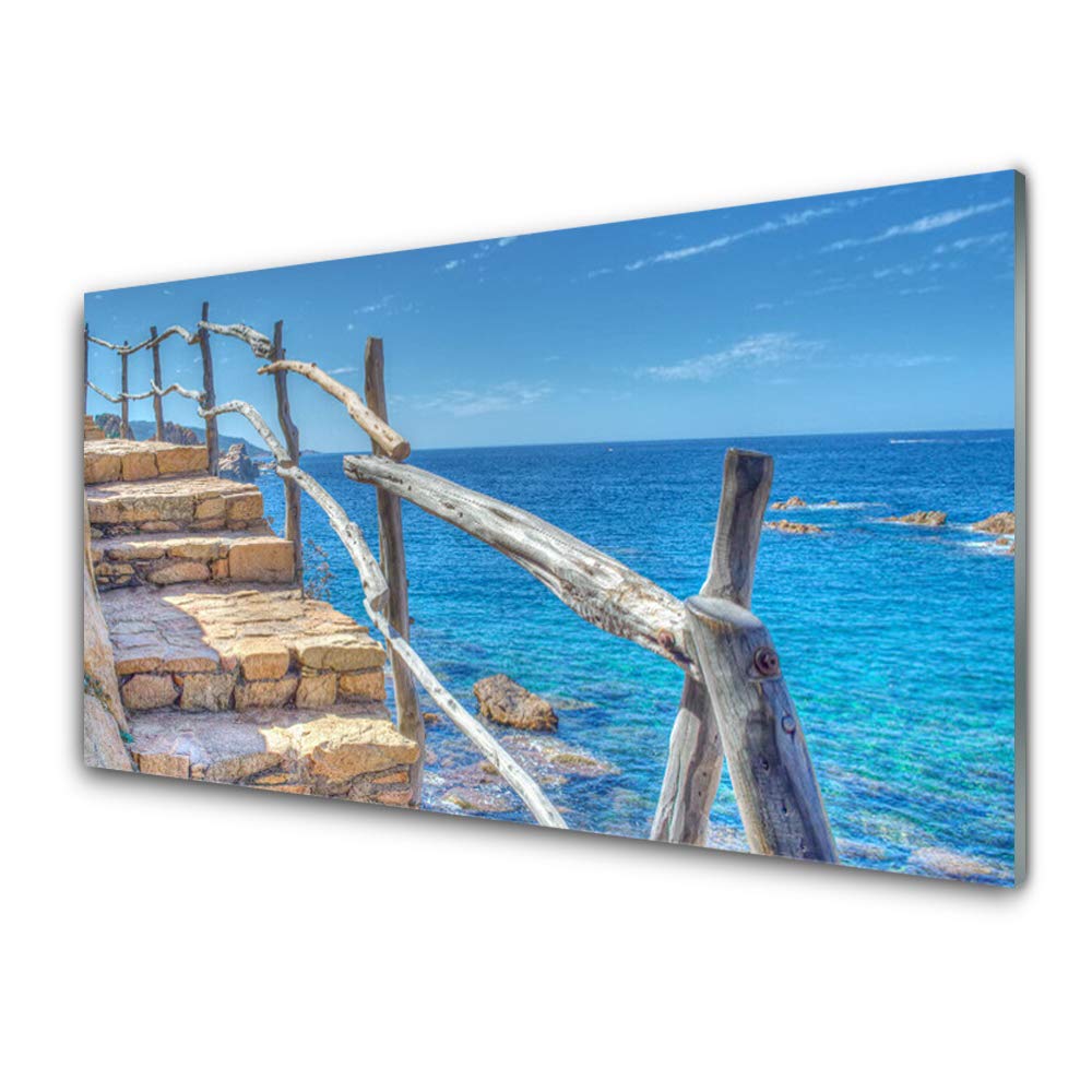 Impression sur verre trempé 100x50 cm - Évadez-vous avec l'architecture marine Tulup