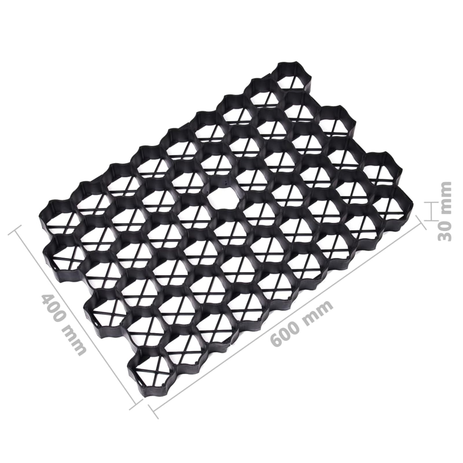 Griglie Salvaprato 16 pz Nere 60x40x3 cm in Plastica-146279