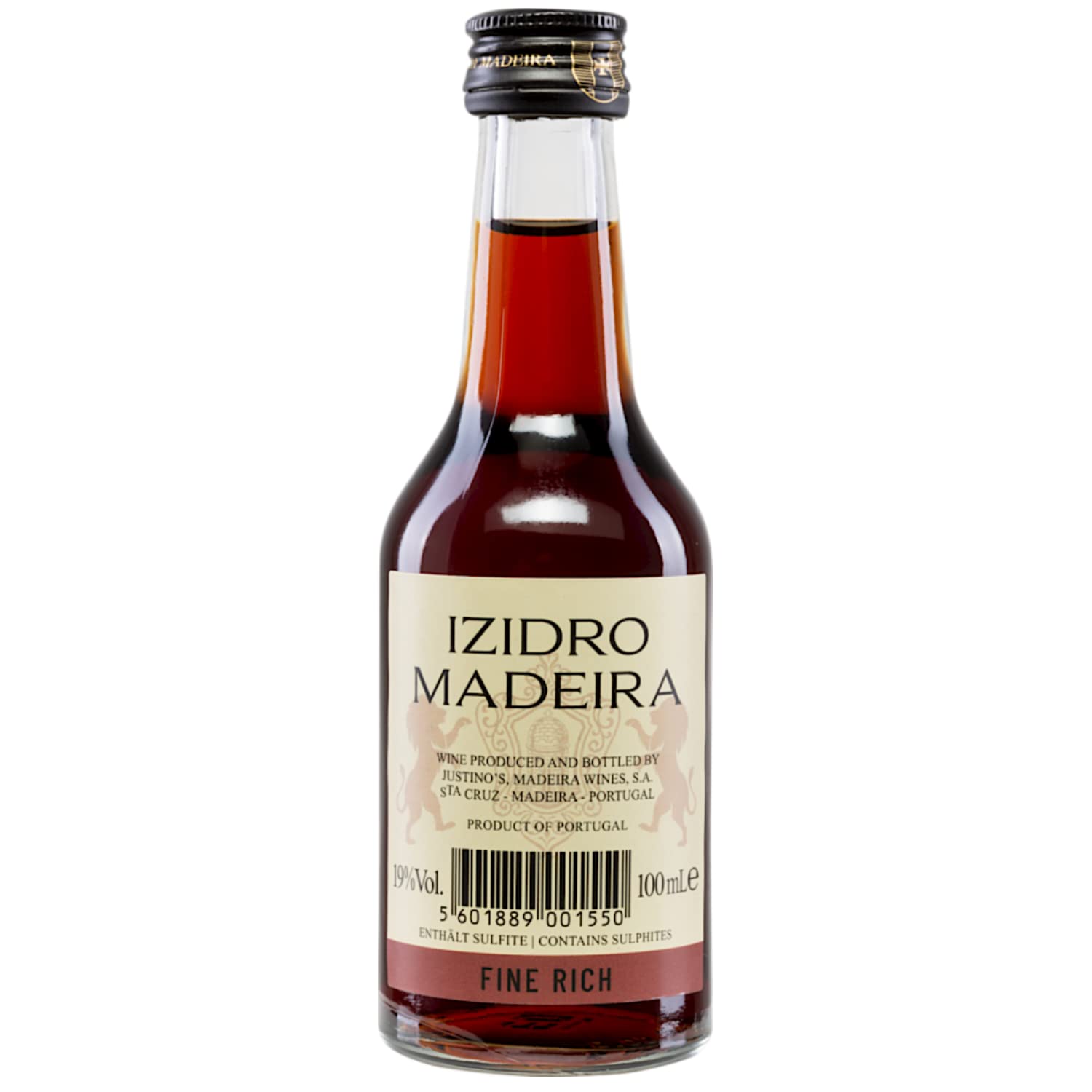 Vinhos Justino Henriques Justino's Izidro Fine Rich 3 Years Old Miniatur Madeira Likörwein süß Portugal I Visando Paket (6 Flaschen)