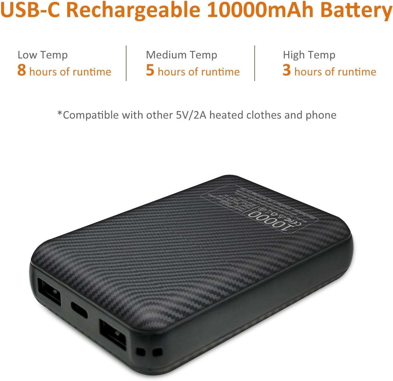 FERNIDA Women's Heated Vest with Battery Pack USB Electric Heating Clothes Lightweight Heated Vest for Winter Warm - Image 5