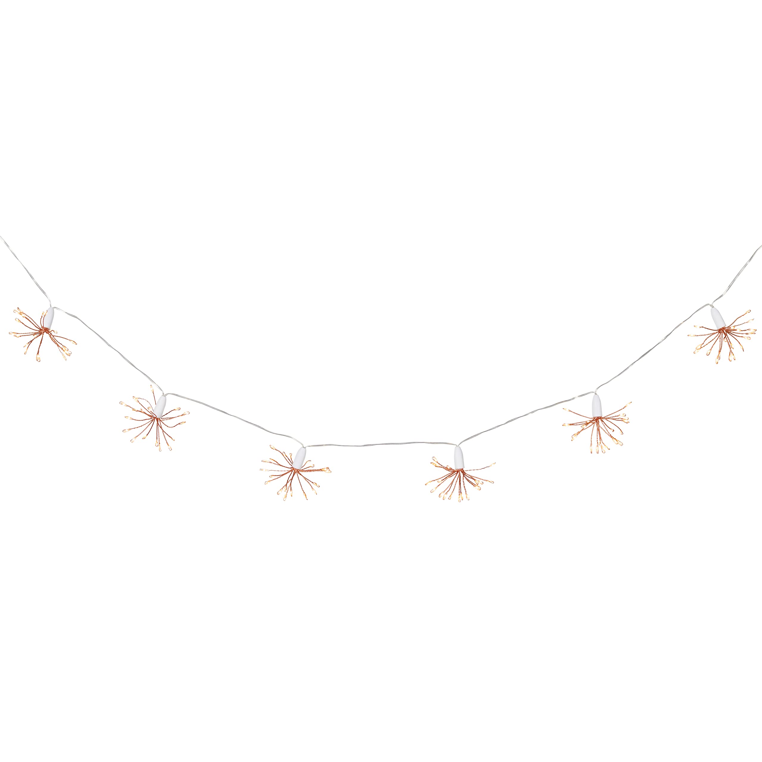 Lights4fun Guirlande Lumineuse avec Étoiles Scintillantes Or Rose a LED Blanc Chaud pour Déco Intérieur