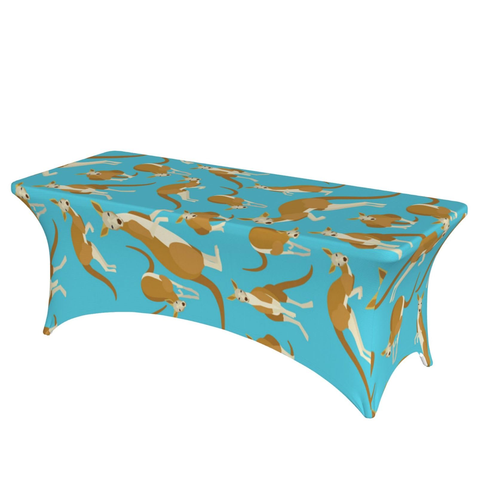 ERCgad Funny Cartoon Kangaroo Zoo Print Rectangular Tablecloth Dining Banquet Party Events Home Celebration Table Cover