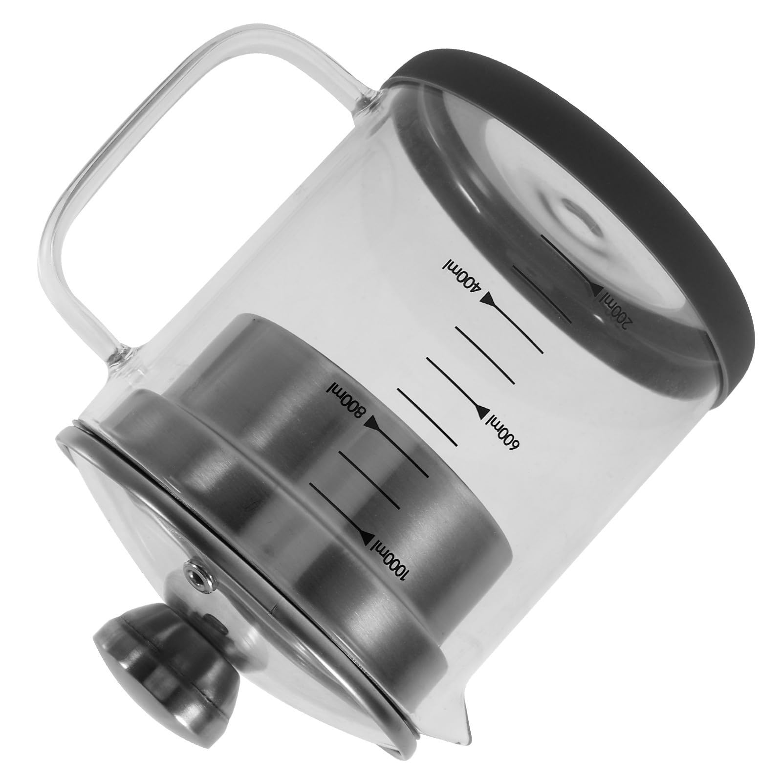 STOBAZA Colador de Leche de Soja de 1l en Vidrio y Acero Inoxidable con Filtro de Malla Fácil de Limpiar para Cocina y Preparación de Jugos y Tés