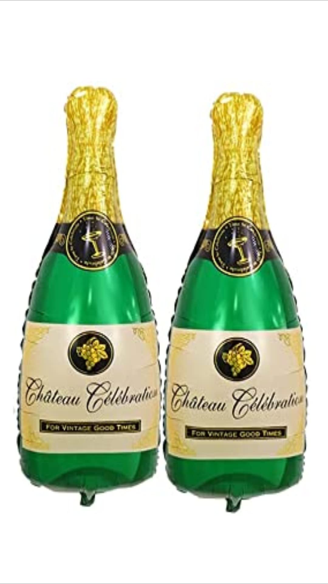 SmartEdge Champagne Bottle Ballon (36 Inch) (Pack of 2 Balloons)