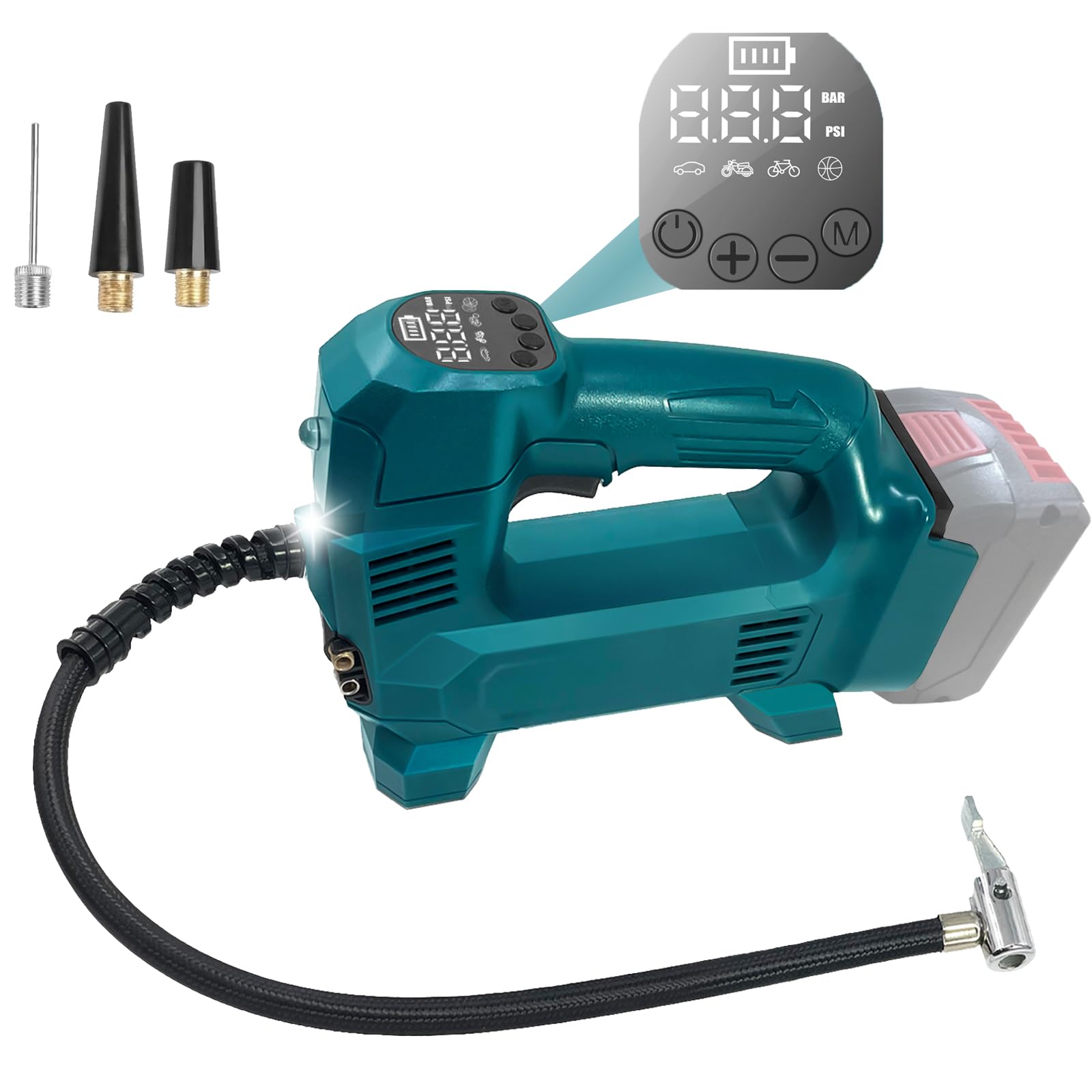 TPDL Akku Autokompressor für Bosch Professional 18V System Akku GBA mit