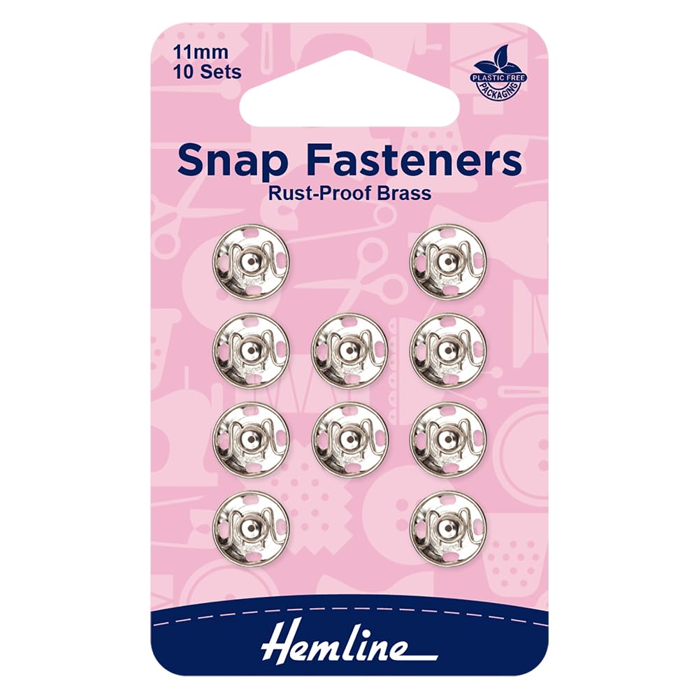 Sew On Snap Fasteners 11mm: Nickel/Silver