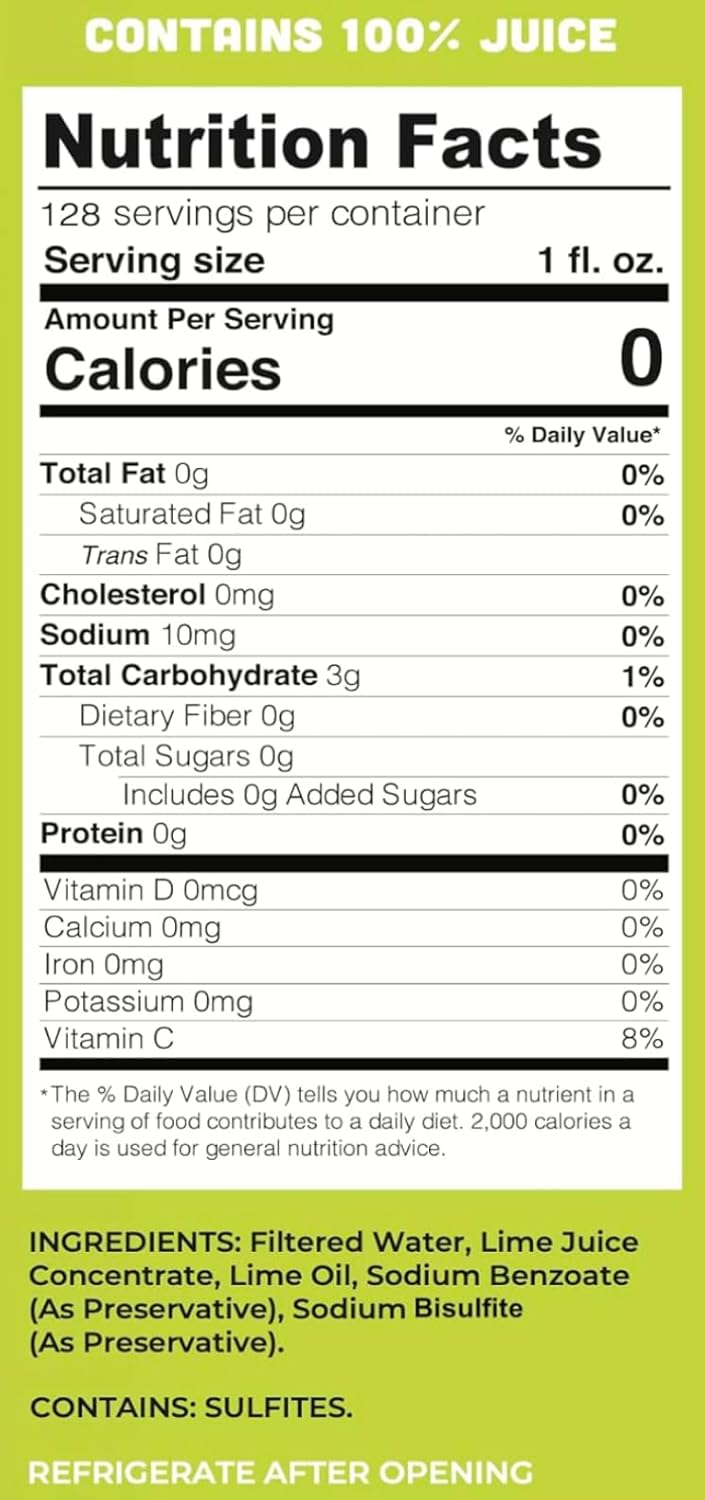 Lucy’s Family Owned - 100% Lime Juice Gallon (128fl oz.)