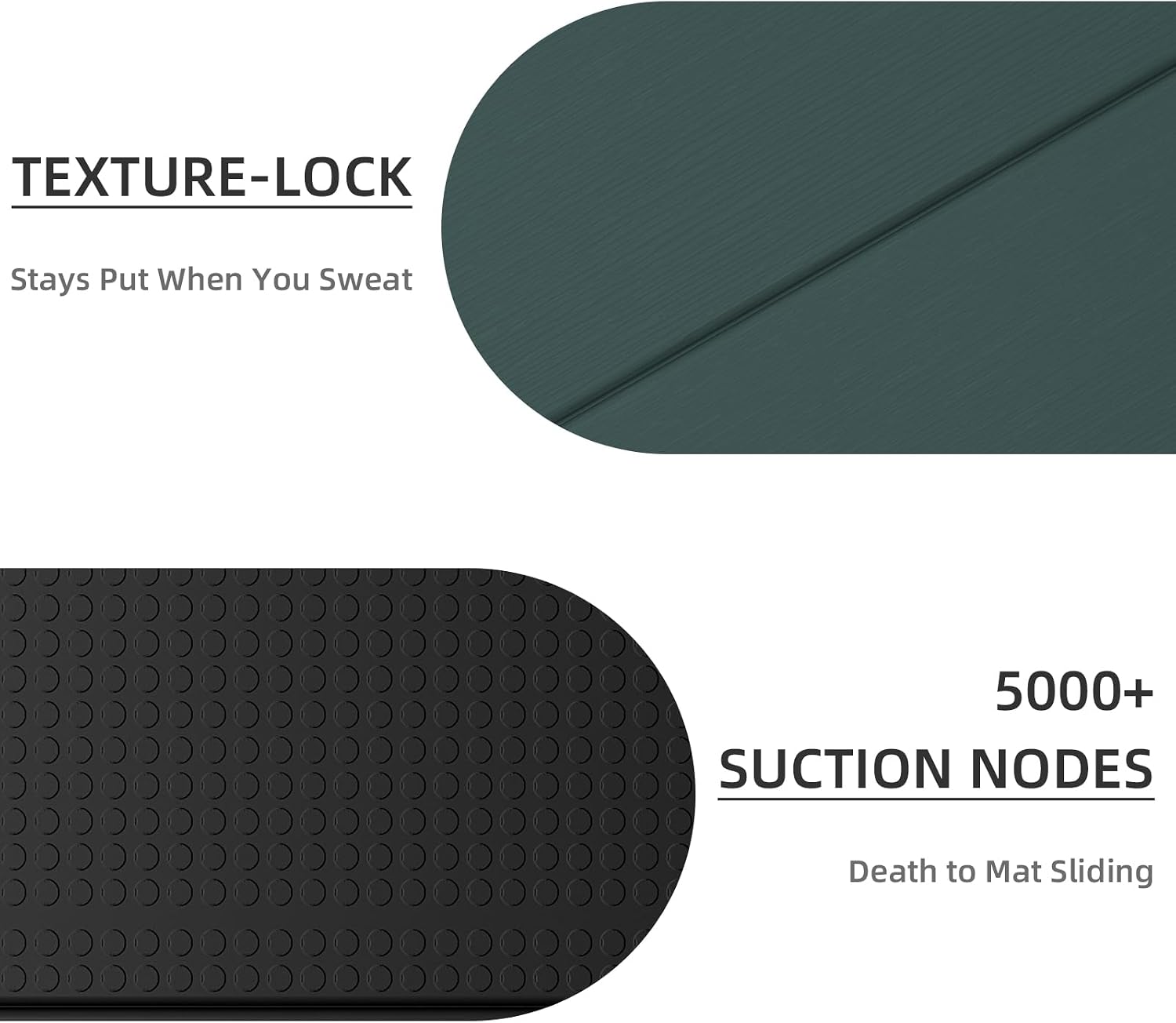 LVME Foldable Yoga Mat, 71"x24"x1/3" Thick(8mm), Non Slip Exercise Mat image 4