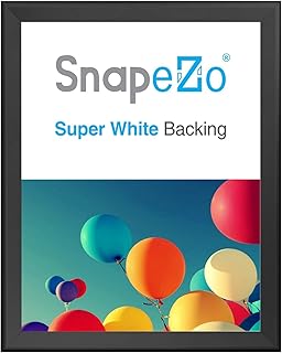 SnapeZo Poster Frame 36x48 Inches, Black 1.7 Inch Aluminum Profile, Front-Loading Snap Frame, Wall Mounting, Wide Series