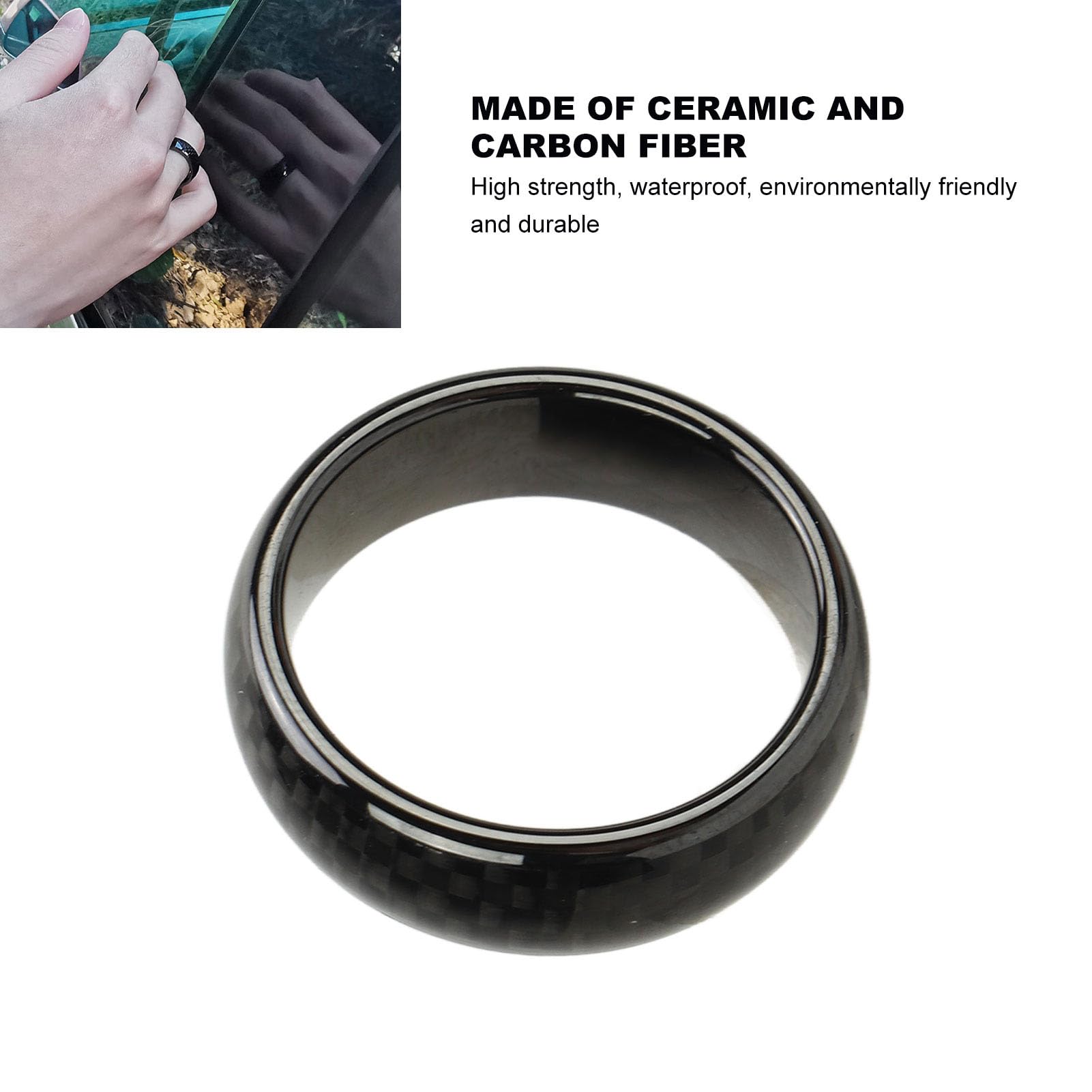 Akozon Zamiennik Klucza z Ceramicznym Kluczem Palcowym z Włókna Węglowego 18,9 Mm Niezniszczalny Dostęp Bezkluczykowy dla Y X S