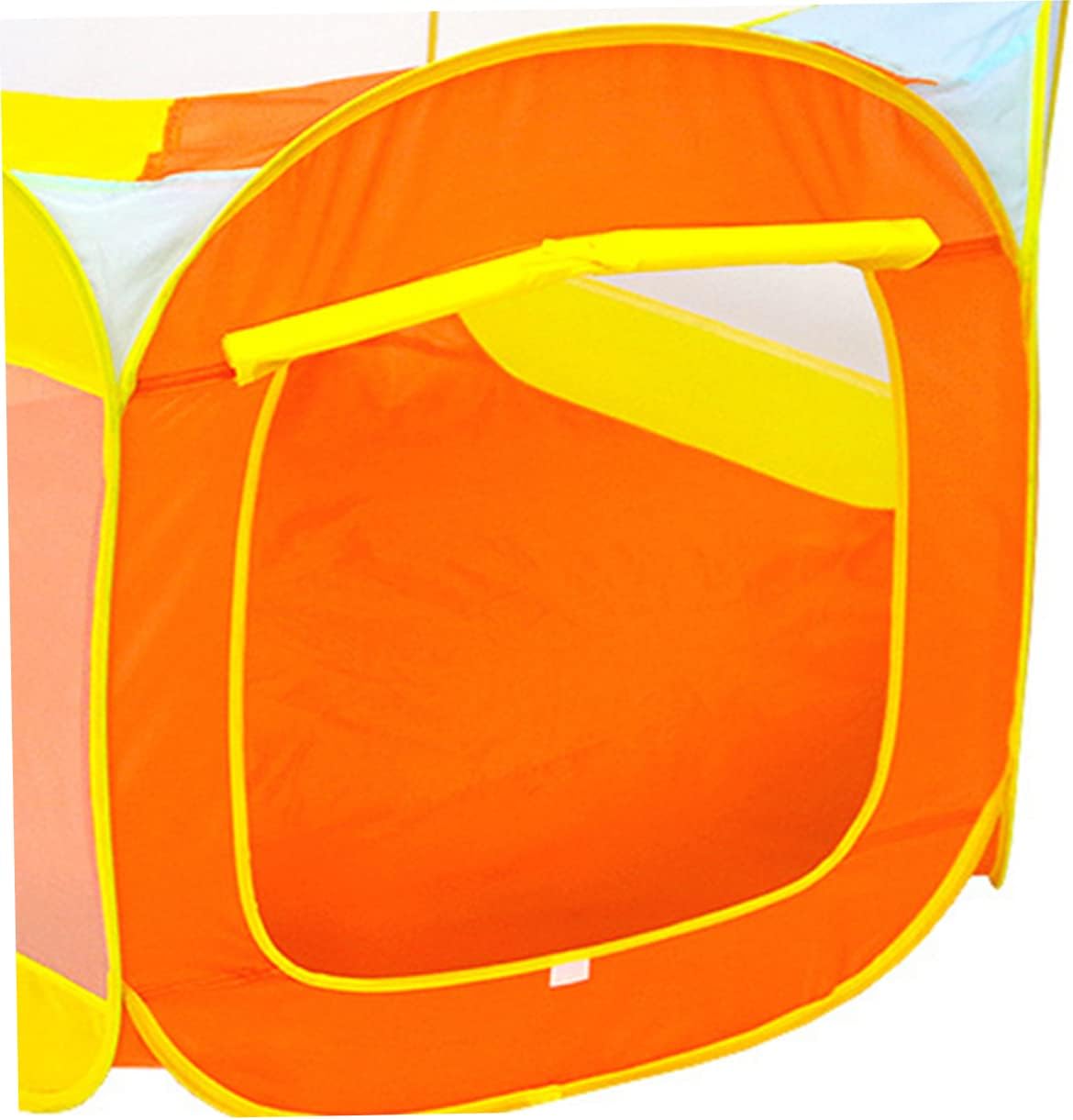 1Pc Single Layer Game Tent Vibrant Orange Folding Indoor Outdoor Playhouse for Lightweight Water Resistant Mat Easy Setup Tent House for Fun Activities