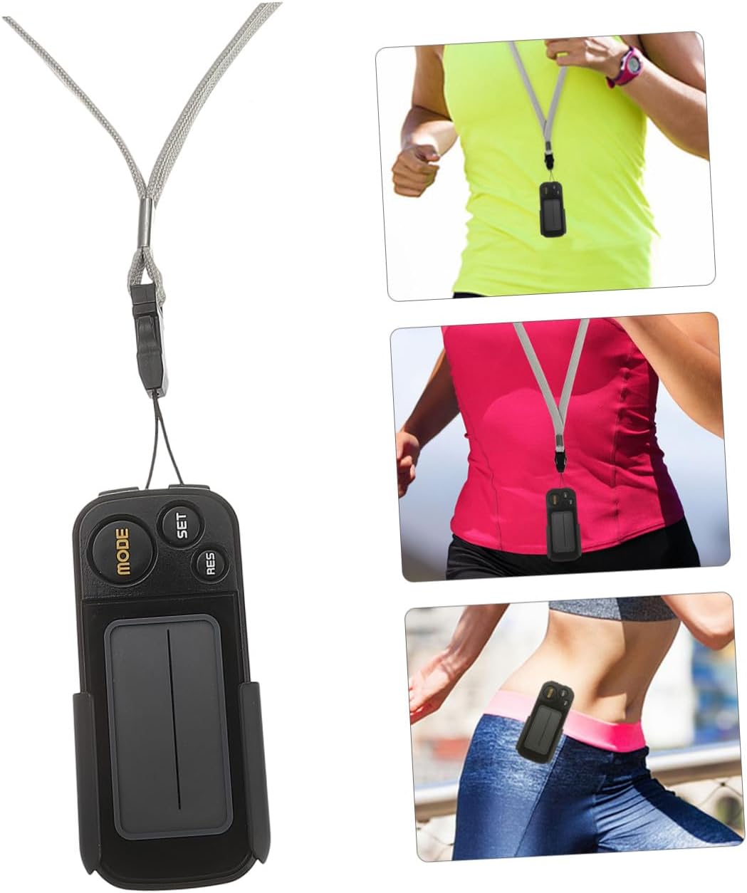 BESPORTBLE Digital Pedometer with Large Screen Portable Fitness Tracker for Running and Walking Accurate Step Counter with Calorie and Distance Monitor Lightweight Sports Supplies for Men and