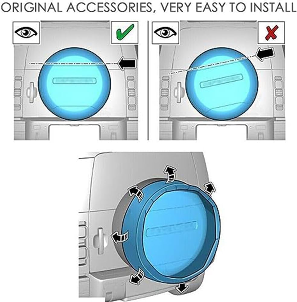 Gondwana Stone Spare Tire Cover Plastic Portecor Fits for Defender 110 90 130 2020 2021 2022 2023 2024