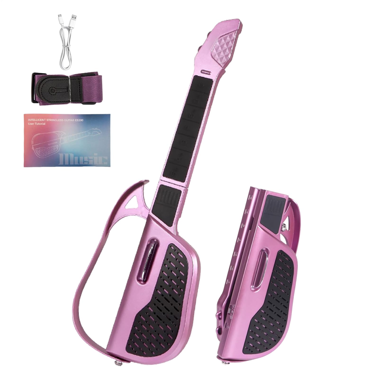 Guitarra para Niños Guitarra Sin Cuerdas Plegable | Juguete Musical Educativo para Música Preescolar Hogar Cumpleaños Familiar Viaje Juego en Grupo