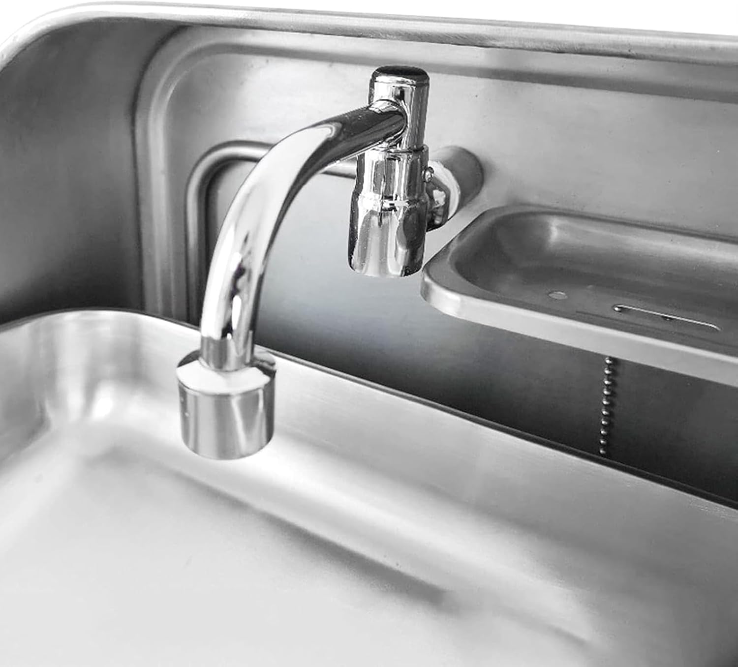 RV Caravan Oder Boot Waschbecken Edelstahl Handwaschbecken, RV Camping Spüle Bausatz Mit Wasserhahn, Wandmontiert RV Wohnmobil Spülbecken Set, Für Wohnmobil, Camping Spülbecken, Camping Waschbecken