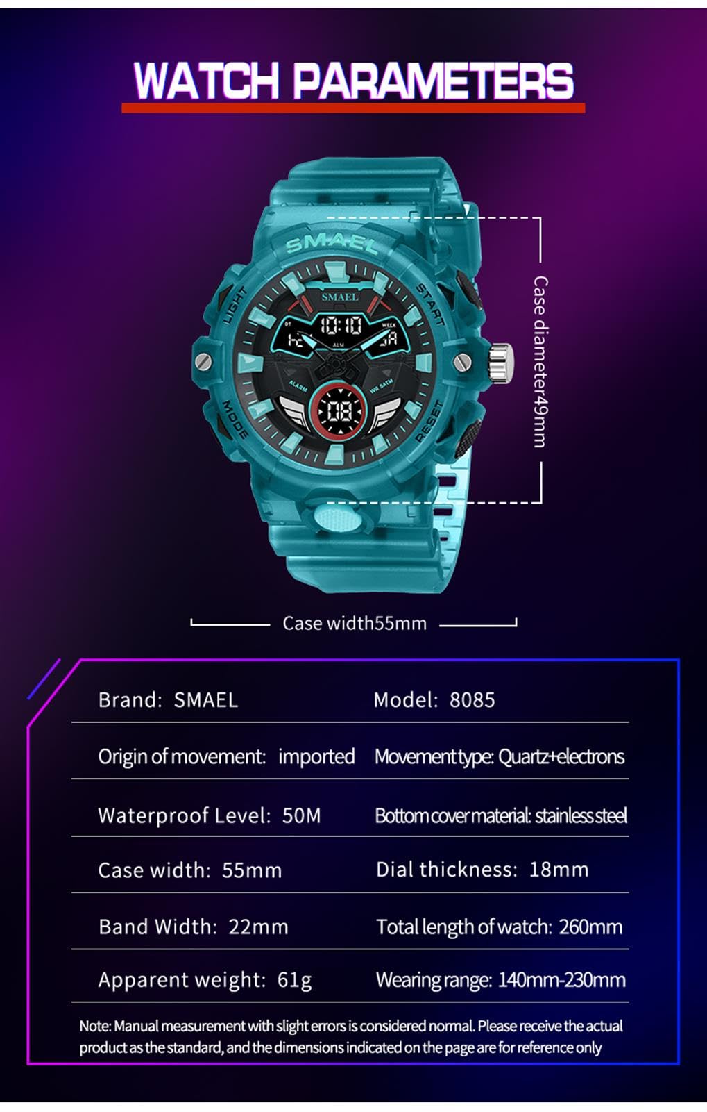 Montre Homme, 5Atm Imperméables Entreprise Décontractée Grand Cadran Chronographe, Analogiqu Quartz Double Temps Montre