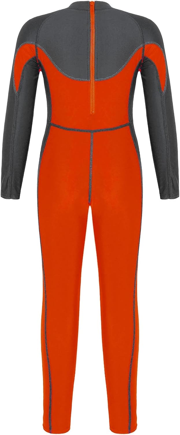 iiniim Boys Girls Rash Guard Long Sleeve Full Wetsuit Swimsuit Diving Suit Zipper Sunsuit Swimwear