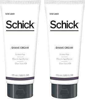 Schick Shave Cream — Shaving Cream Mens, Paraben Free Shaving Cream, Foamless - Pack of 2