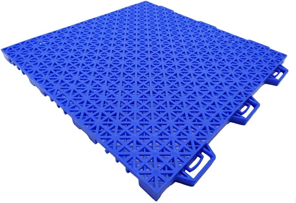 25CM Modular Interlocking Floor Tiles Sports Floor, Kindergarten Amusement Park School Playground Gymnasium Color Splicing Waterproof Floor,Red,1PCS,Blue-1PCS,Blue-1PCS