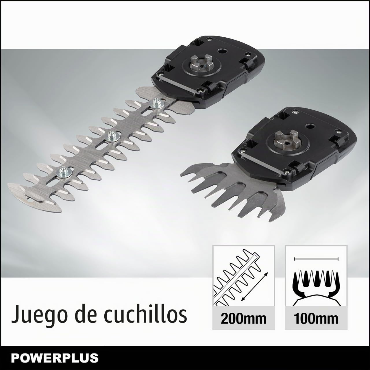 Powerplus POWXG2033 - Tijeras de podar Ligeras eléctricas con batería de Iones de Litio – 2 en 1 Herramienta de jardín como Tijeras de césped, Recortadora y Tijeras de arbustos para setos, arbustos y