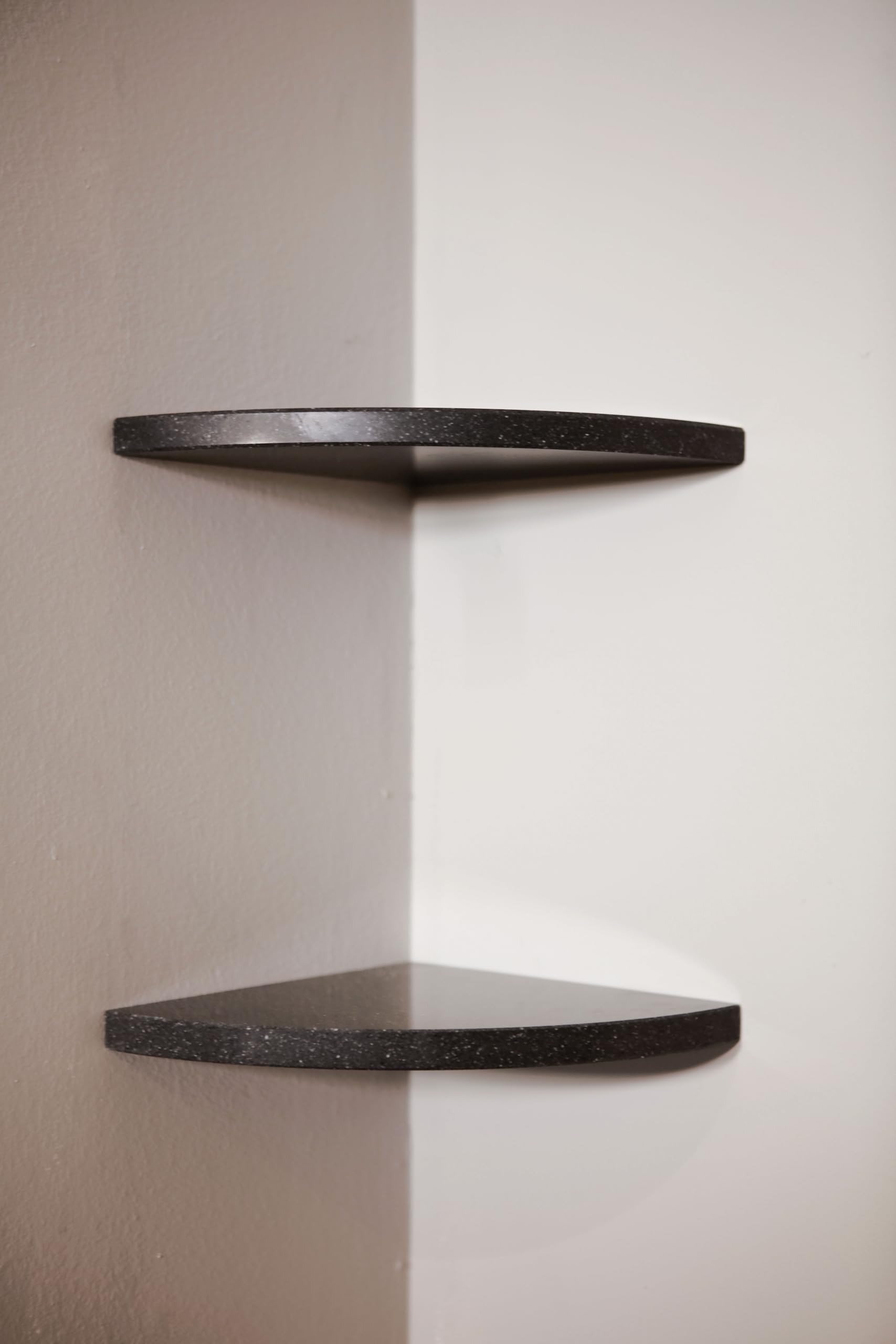 2 Mensole Angolari Marmo Made Italy - 22.9x22.9x2cm | Set Completo Con Kit Montaggio - Foto 2