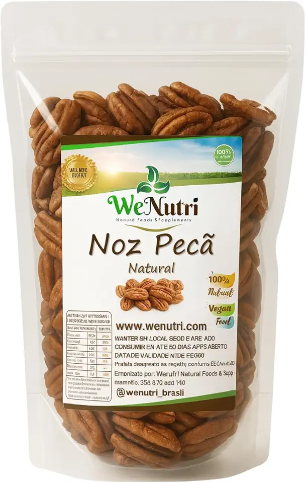 Noz Pecã Inteira 500g Wenutri para suas receitas