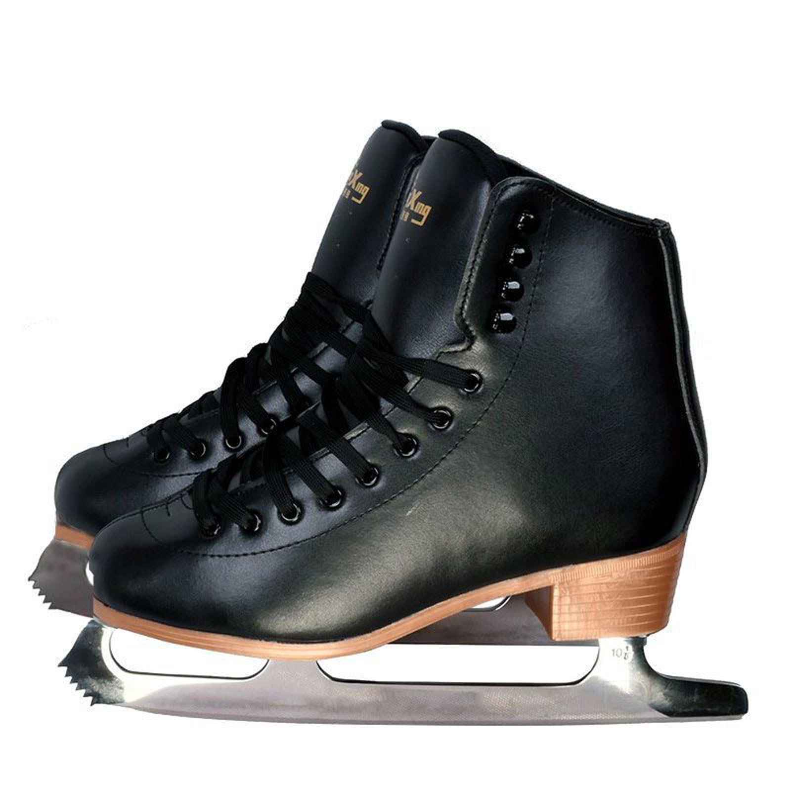 Patins à Glace pour débutants en Patinage Artistique Chaussures de Patinage en Acier Inoxydable pour Patins artistiques Patins à Lacets Montants pour Les Adolescent Garçon Fille