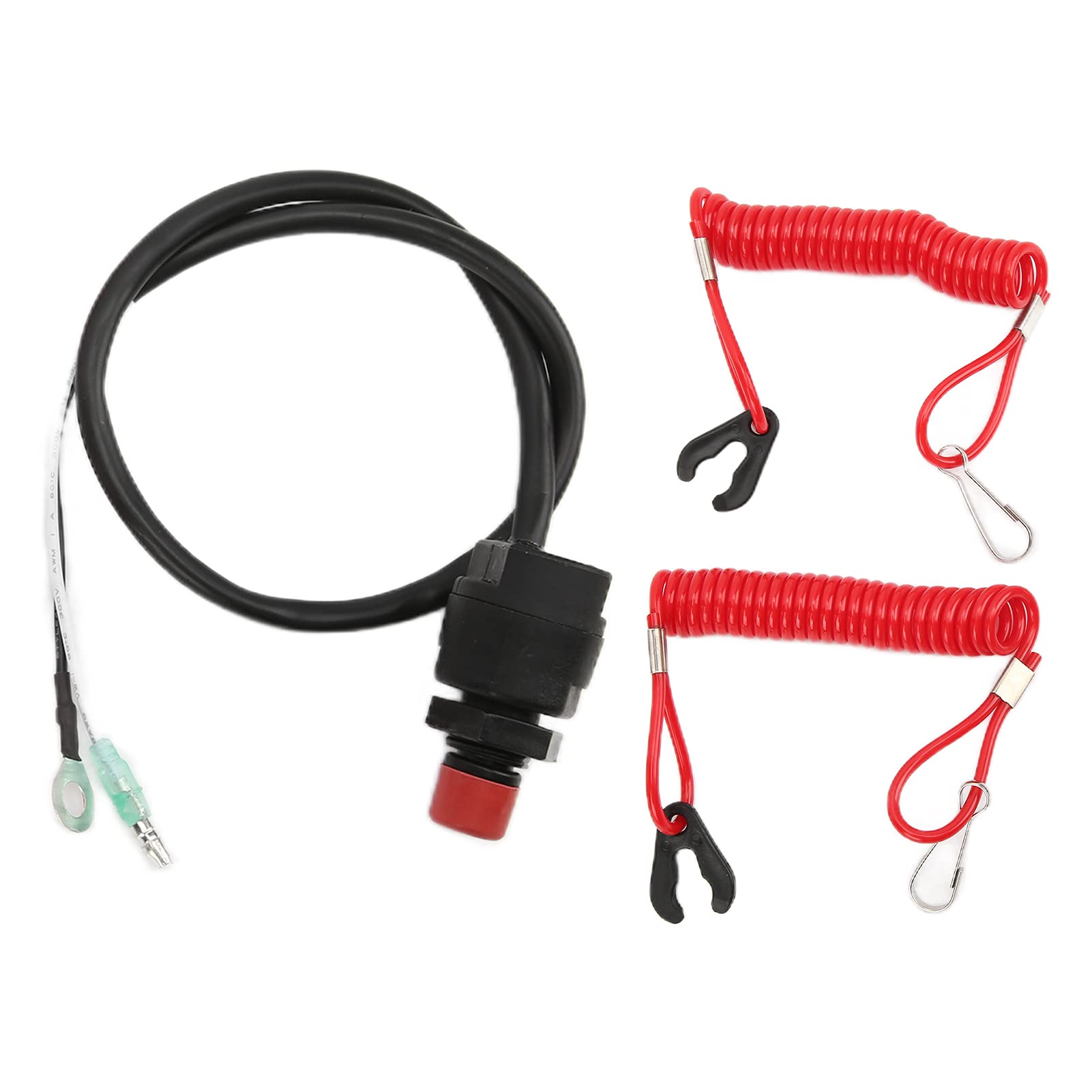 Aramox Marine Outboard Emergency Kill Switch Safety Lanyard Replacement for Yamaha Tohatsu Outboard Motors ATV Boat Bike