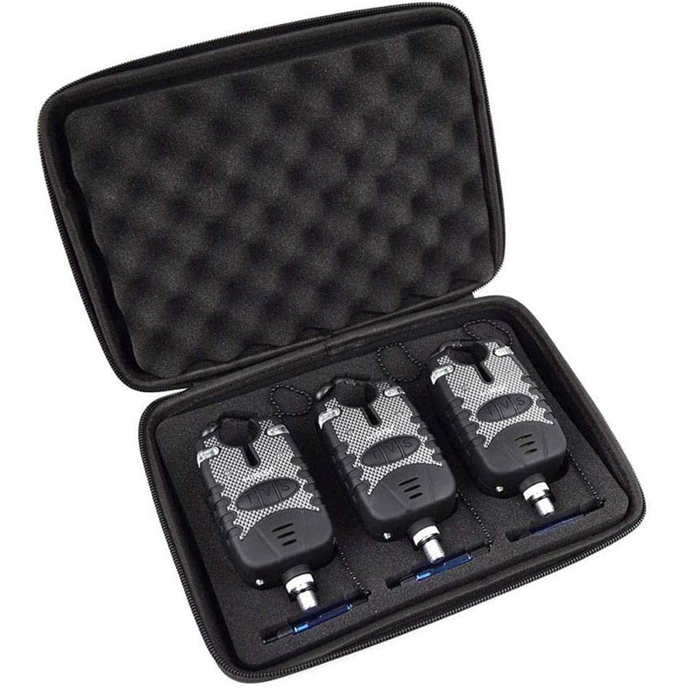 Kit d'alarme de touche de pêche, lot de 3 outils réglables et balançoires de pêche gratuites avec étui de protection pour la pêche en plein air