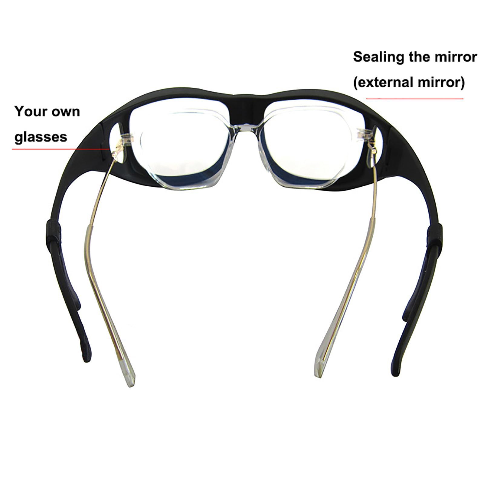 Gafas De Seguridad Para Rayos X (Compatibles Con Sus Propias Gafas), Lentes De Alta Transmitancia De Luz De 0,5/0,75 Mmpb, Con ProteccióN Lateral, Para ExáMenes De Rayos X En Hospitales. 0.75mmpb
