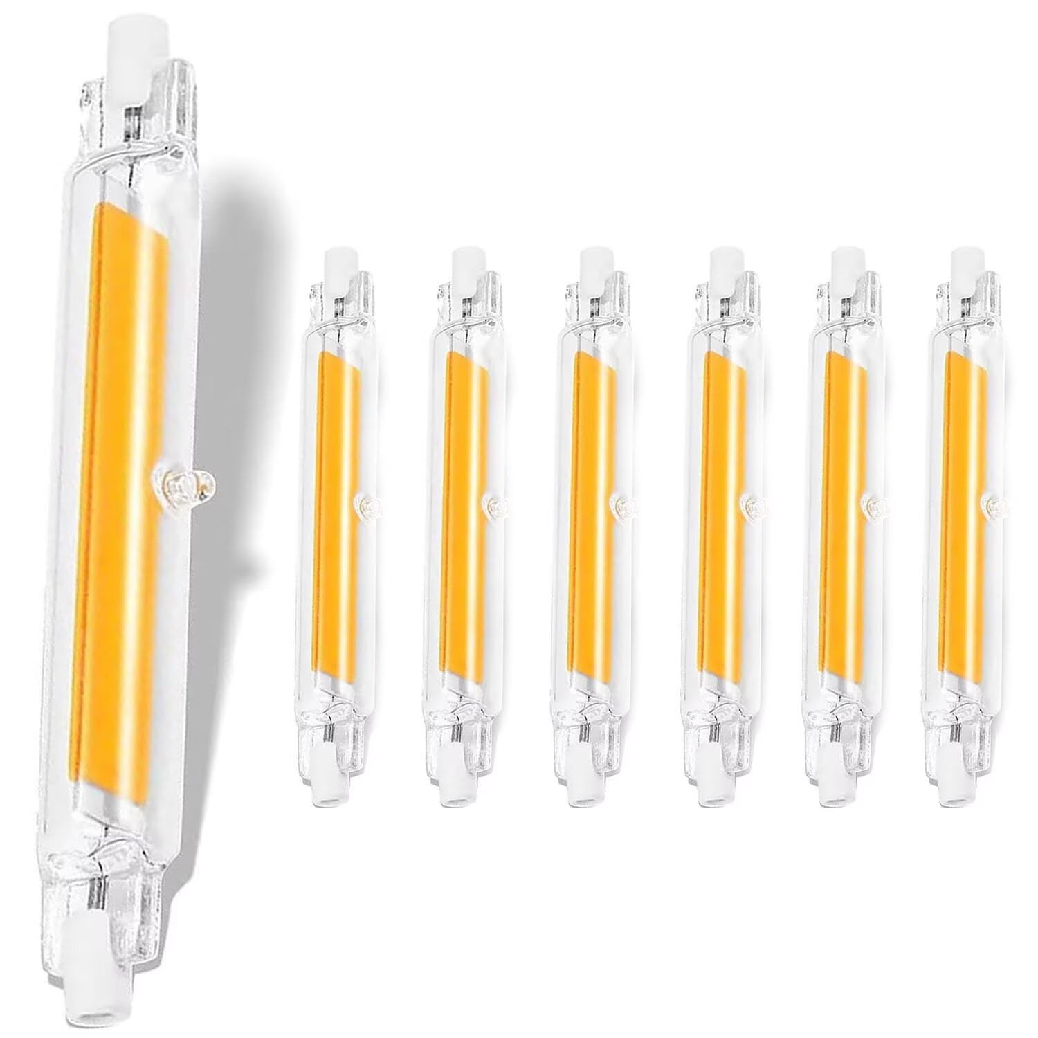 R7S LED 118mm Dimmbar Lampen Ersatz für 150W 170W 190W 210W 230W 250W Halogenlamp | 15W 17W 19W 22W 23W 25W LED R7S 118mm Warmweiß 2700K 2000 LM, Kein Flackern, 360° Abstrahlwinkel, 6er Pack