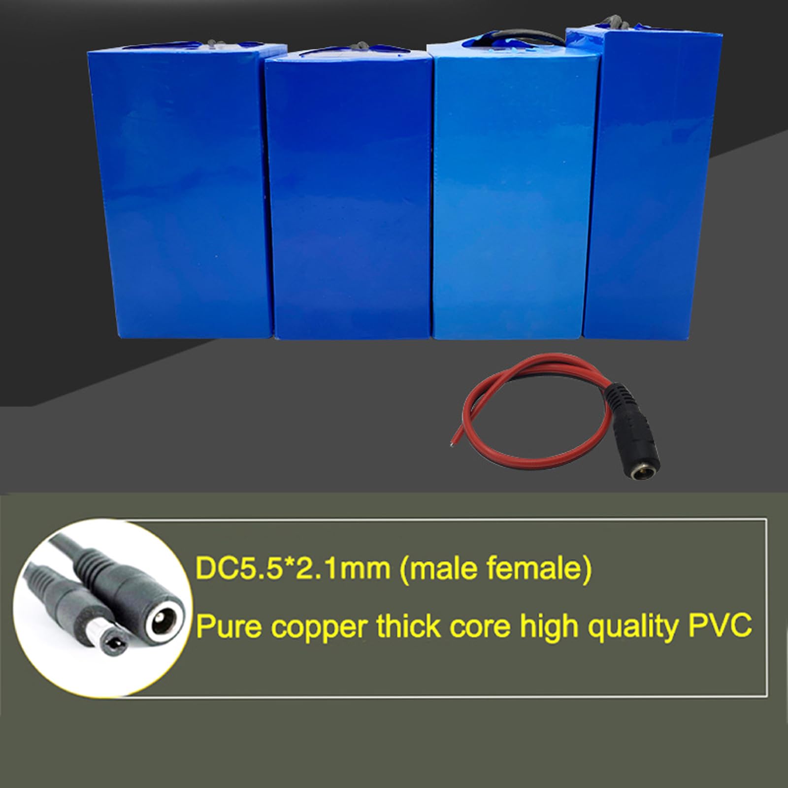 Batería Recargable 24V CC batería polímero Litio portátil 5000mAh-45000mAh 25,2V para Juguetes eléctricos, iluminación Exterior, Tiras LED, batería de Repuesto,24v5000mah