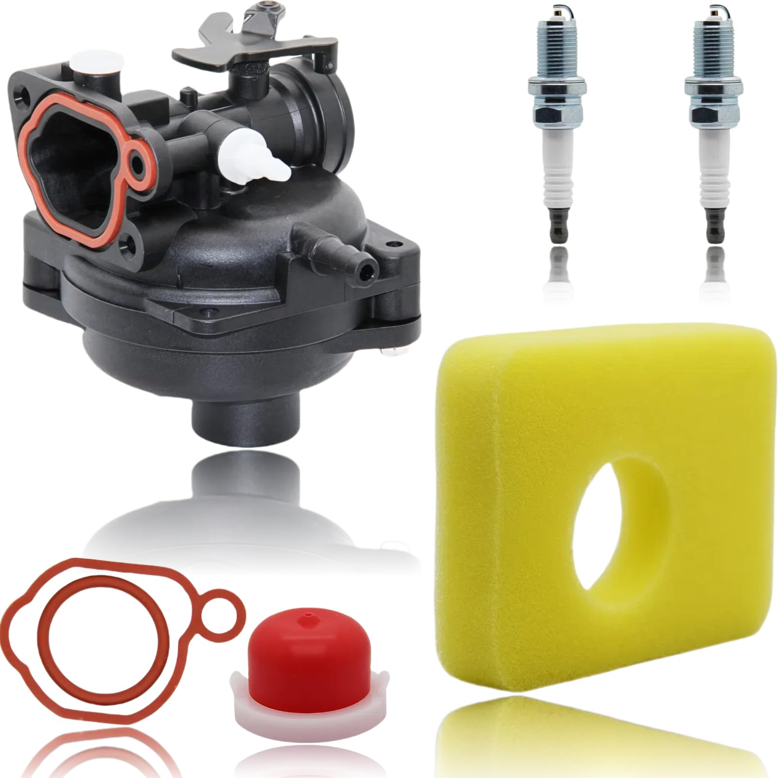 Vexillaris 799583 Carburetor with Spark Plug replace Briggs & Stratton 591160 590556 799579 593261 595656 591979 fits B&S 300E 450E 500E 08P502 8P502