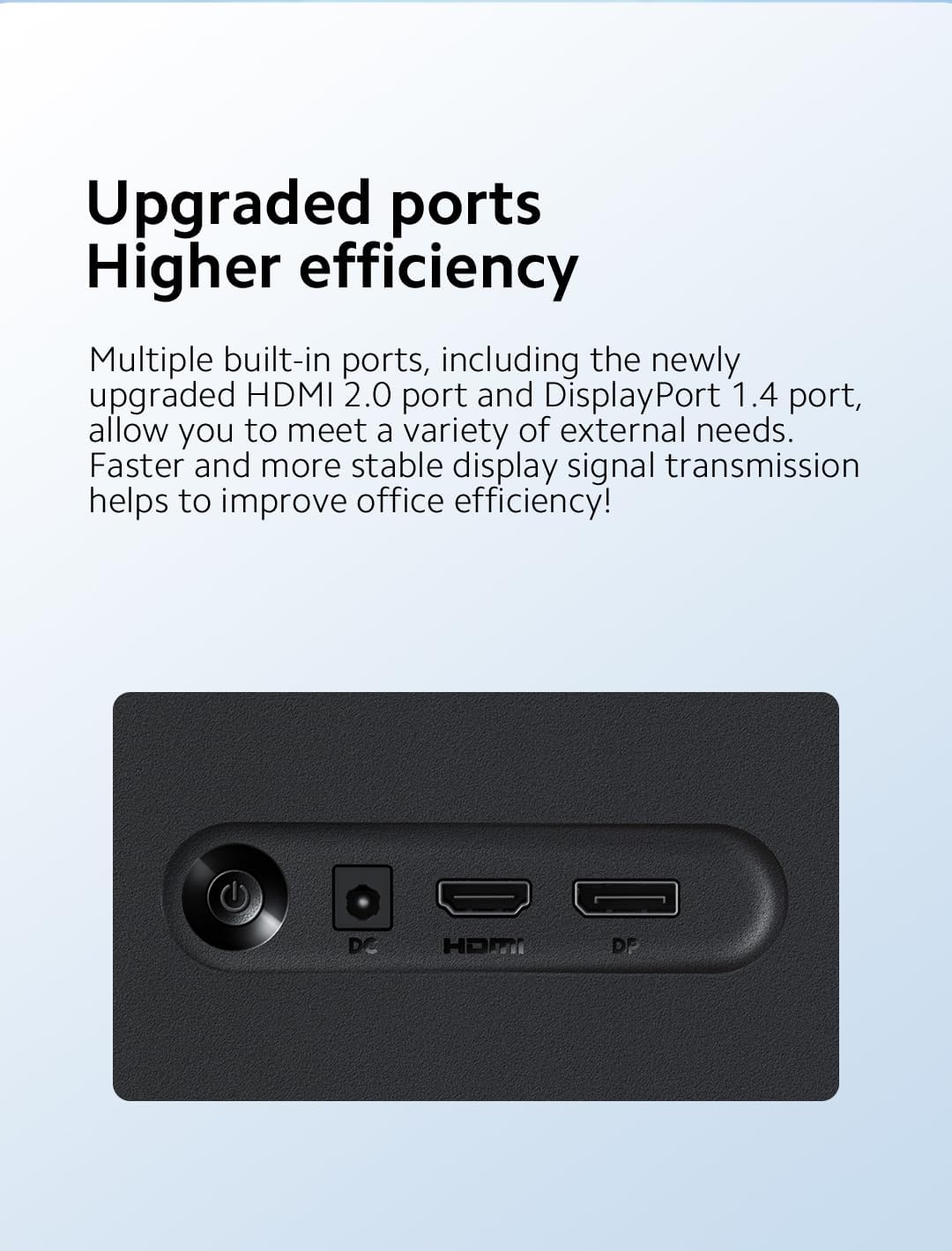 Xiaomi A27i monitor showcasing 100Hz refresh rate.