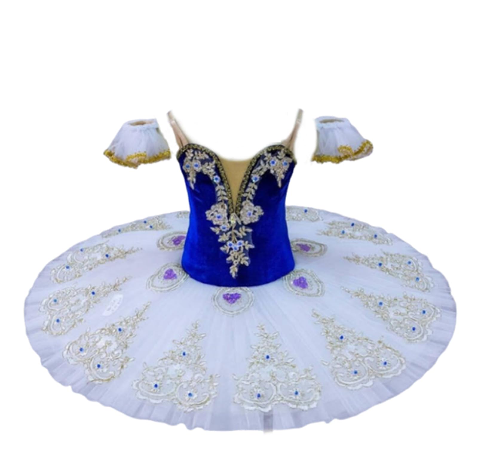 tutù Balletto Professionale per Bambini tutù Forma Pancake Lago dei Cigni | Gonna ricamata, abbigliamento da ballo, costume da ballerina per feste e balli, abito da balletto