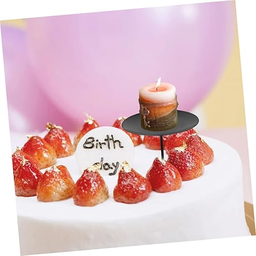 Miniatura 6 de Cabilock 12 portavelas de hierro, fijadores decorativos para decoración del hogar, soportes de velas resistentes para fiestas y coronas de Adviento