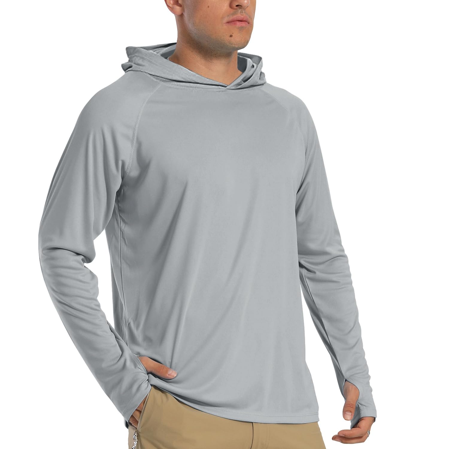 Men's Hoodies UPF 50+ Sun Protection Performance Long Sleeve T-Shirt Quick Dry Outdoor Hoodies