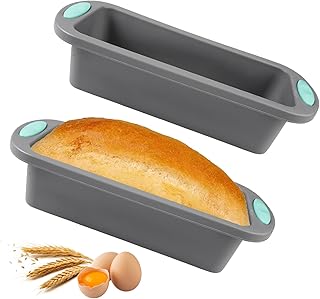 2 Pièces Moules à Pain en Silicone,Moule à Cake Silicone,Antiadhésif Moules Rectangulaire pour Gâteaux,Pain Cuisson,Lasagnes,Brownies,Moule a pain de mie,Moule à gâteau en silicone,27.8 x 12 x 6.5 cm