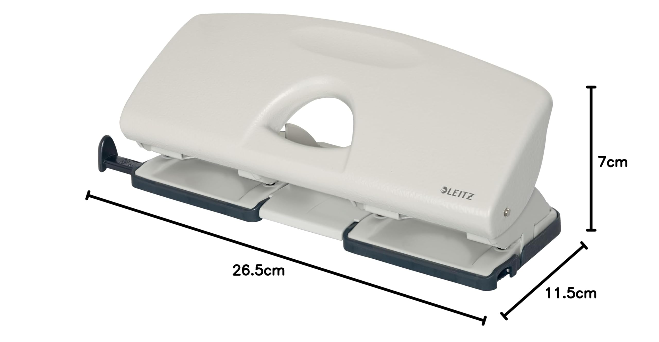 Leitz - Perforador para 4 agujeros, color gris