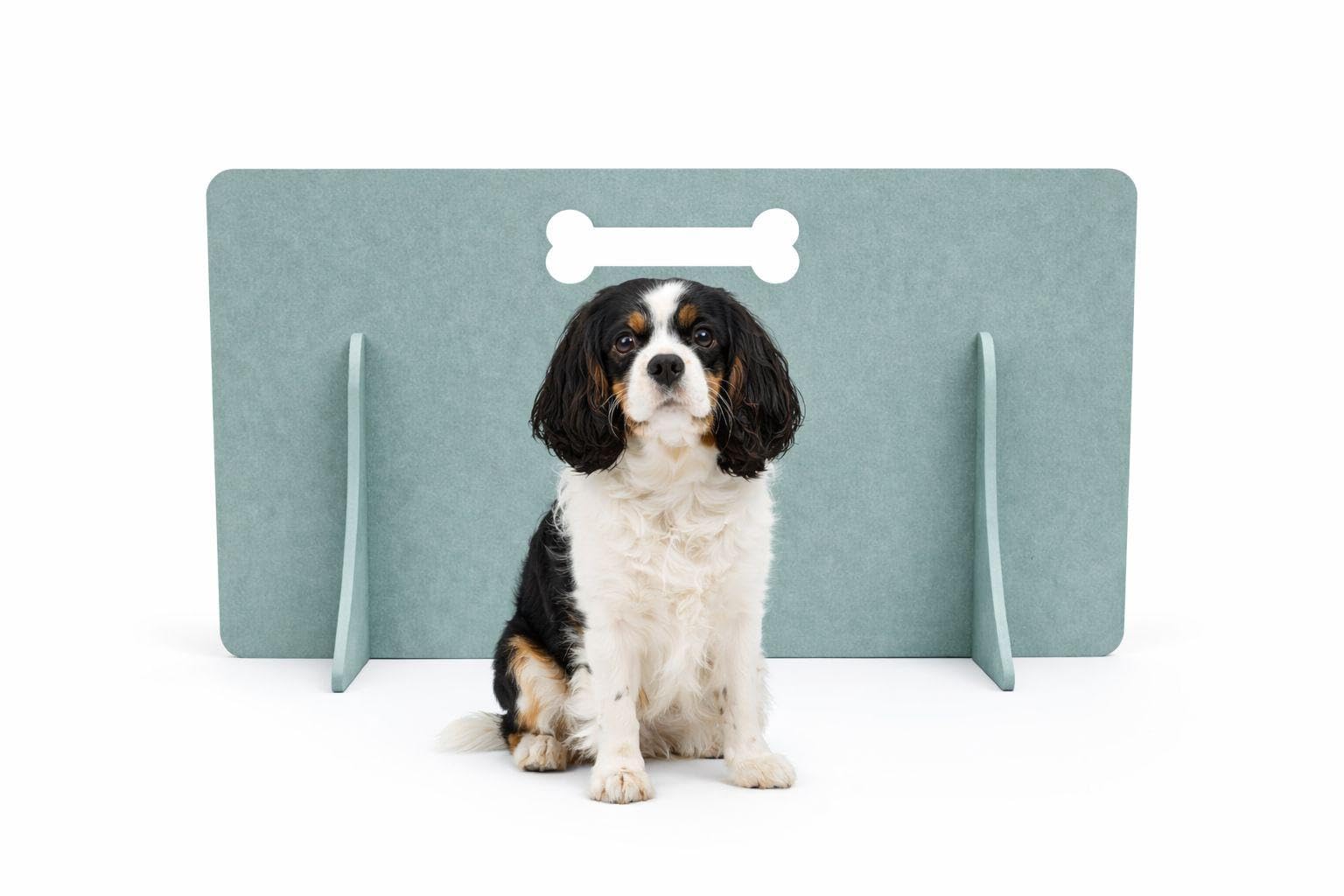 WOODICA Freestanding Dog Stair Gate & Pet Barrier for Doorways & Stairs – Anti-Tip Safety Stopper, Adjustable & Easy Setup, Water-Resistant MDF, Suitable for Small & Large Dogs (70cm (H) x 70cm (W))
