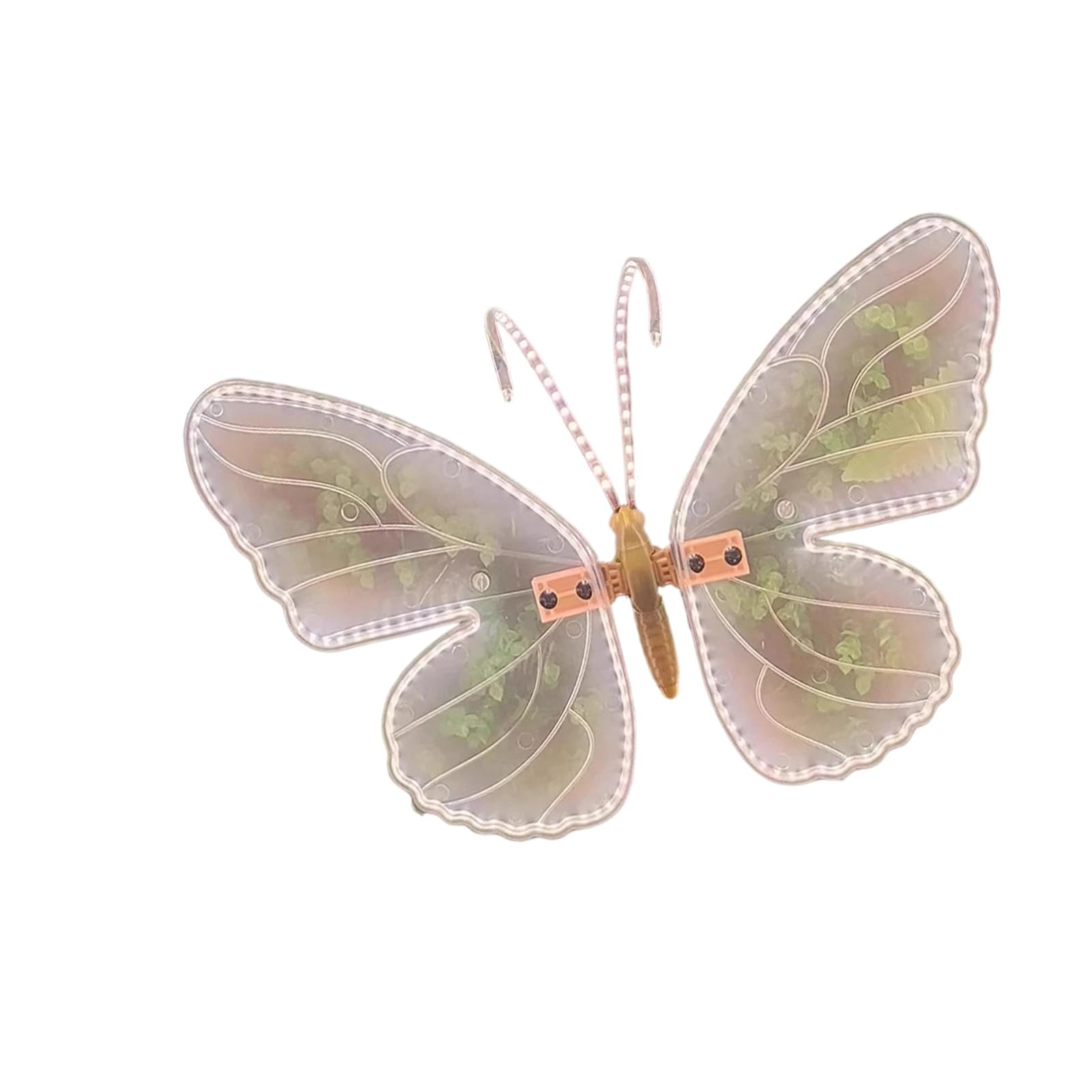 Buxuaaaa Dynamic Solar Butterfly Light Soft Automatic Night Lighting for Garden Camping Outdoor Clear Lamp