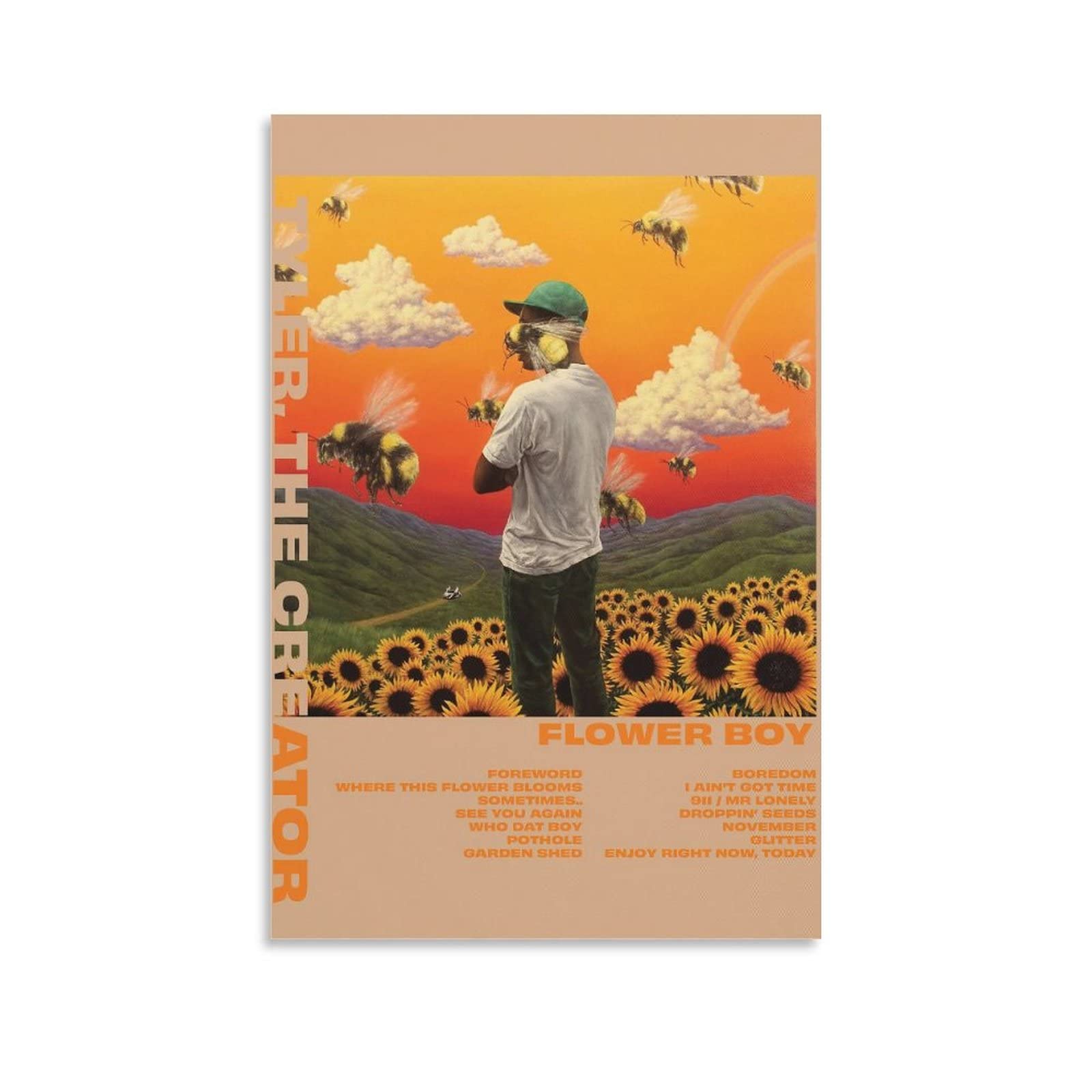 Music Poster Flower Boy - Tyler The Creator Poster Decorative Painting Canvas Wall Posters And Art Picture Print Modern Family Bedroom Decor Posters 16x24inch(40x60cm)