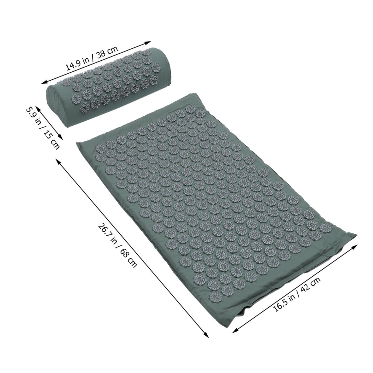 Tapis de Massage par Acupression Pliable en Coton Respirant avec Paquet, 2 Pièces, Accessoire pour Relaxation et Bien-dos